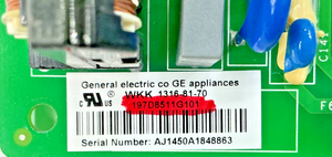 Part number sticker — match 197D8511G101 on your board