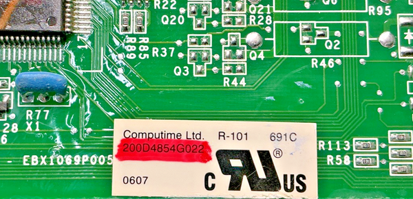 Part number sticker — match 200D4854G022 OEM GE Refrigerator Main Control Board Replacement