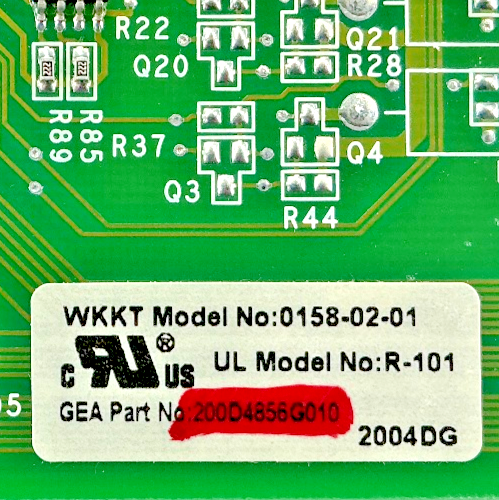 Part number sticker — 200D4856G010
