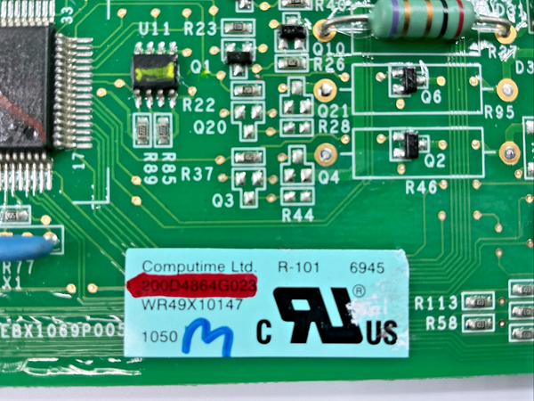 Part number sticker — match 200D4864G023 OEM GE Refrigerator Main Control Board Replacement