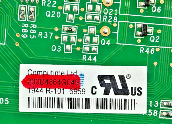 Part number sticker — match 200D4864G049 OEM GE Refrigerator Main Control Board Replacement