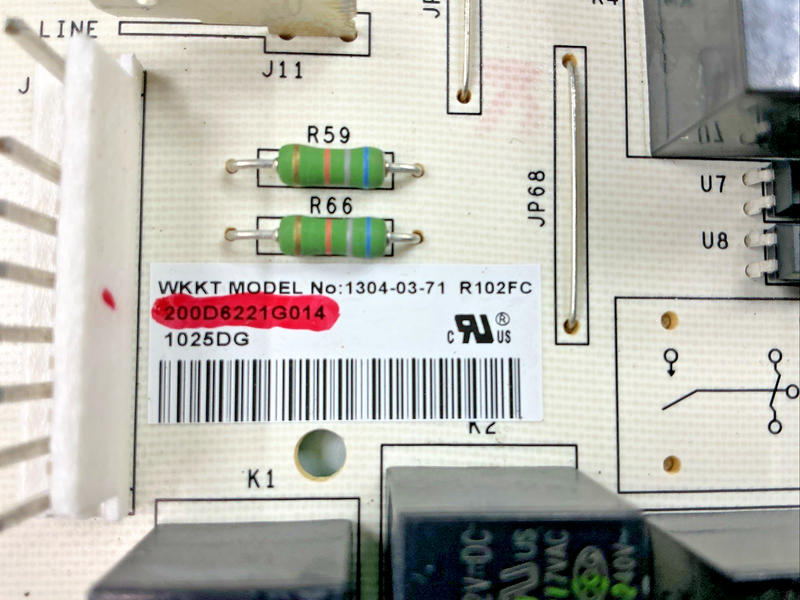 Part number sticker — 200D6221G014