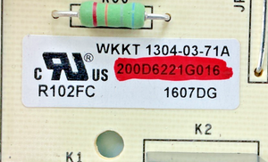 Part number sticker — match 200D6221G016 on your board