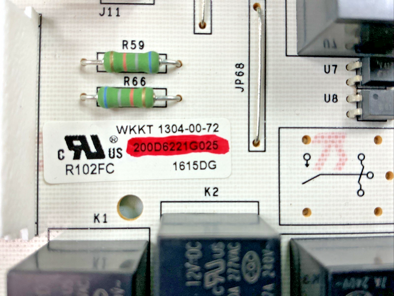 Part number sticker — 200D6221G025