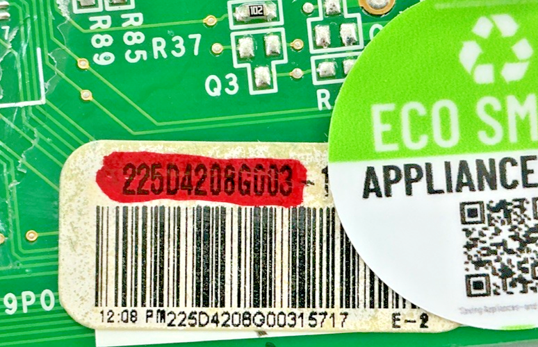 Part number sticker — 225D4208G003