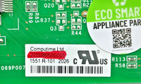 Part number sticker — match 225D8662G005 OEM GE Refrigerator Main Control Board Replacement