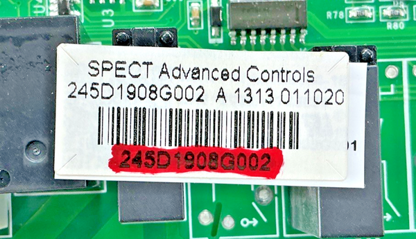Part number sticker — match 245D1908G002 OEM GE Refrigerator Main Control Board Replacement