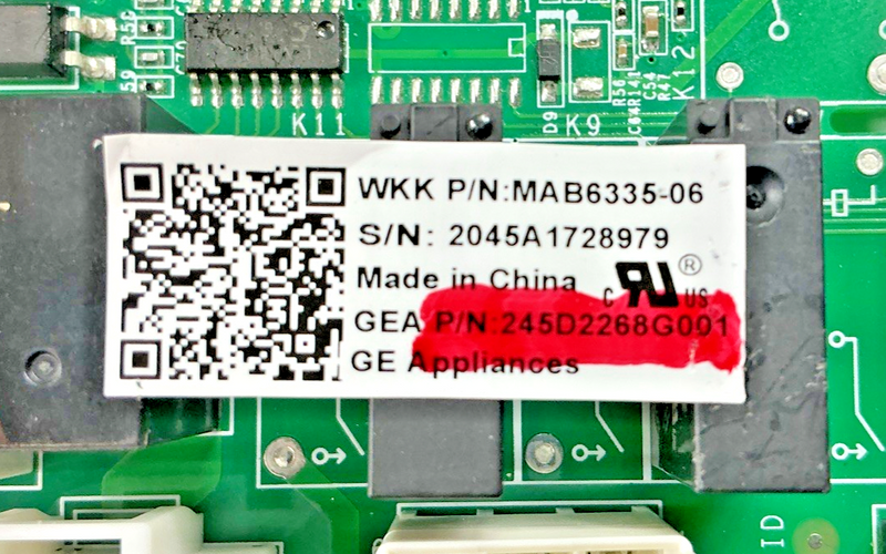 Part number sticker — 245D2268G001