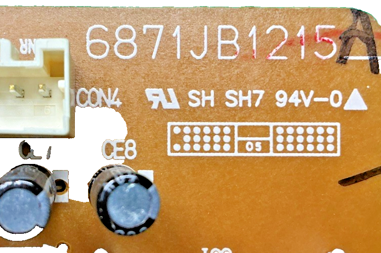 Part number sticker — 6871JB1215A