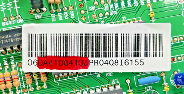 Part number sticker — match DA41-00413J OEM Samsung Refrigerator Main Control Board Replacement