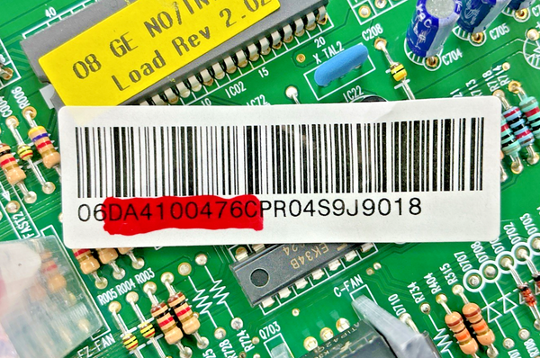 Part number sticker — match DA41-00476C OEM Samsung Refrigerator Main Control Board Replacement