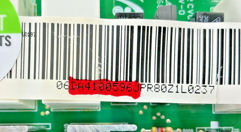 Part number sticker — DA41-00596J