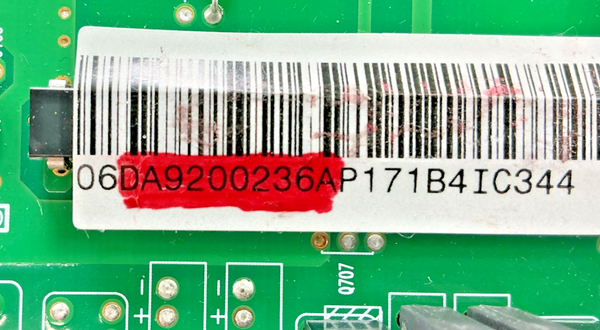 Part number sticker — match DA92-00236A OEM Samsung Refrigerator Main Control Board Replacement
