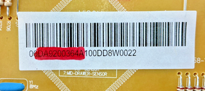 Part number sticker — match DA92-00364A on your board