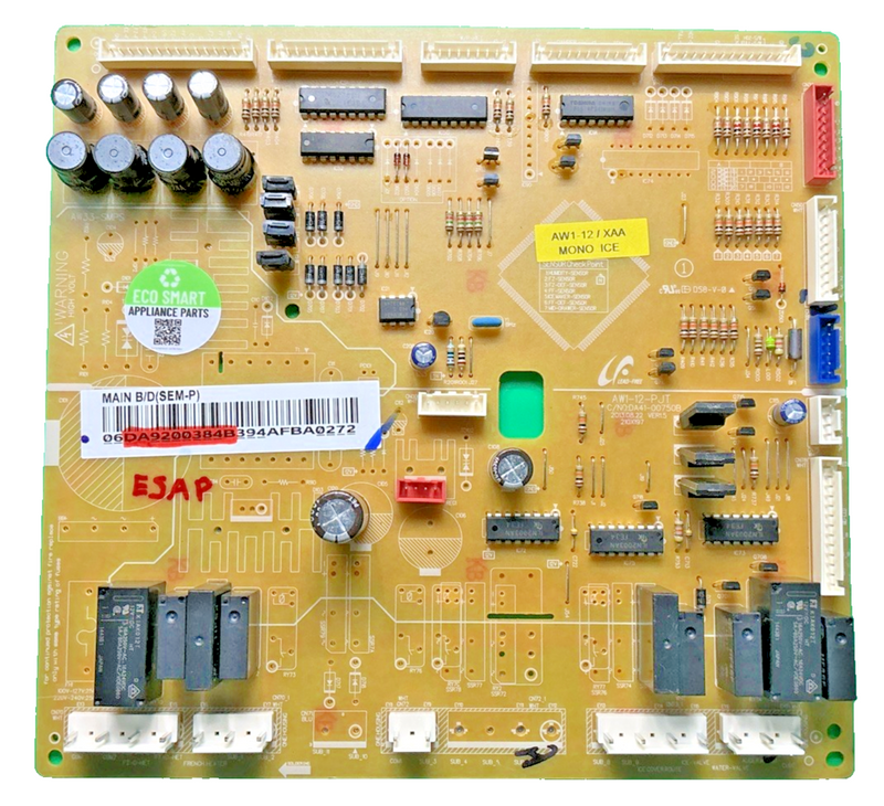 DA92-00384B OEM Samsung Refrigerator Main Control Board Replacement Part