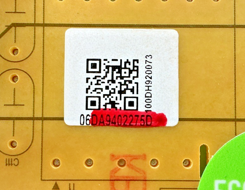 Part number sticker — DA94-02275D