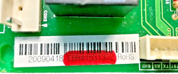 Part number sticker — match EBR41531302 OEM LG Refrigerator Main Control Board Replacement