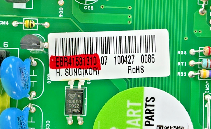 Part number sticker — EBR41531310
