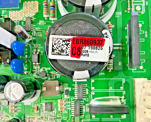 Part number sticker — match EBR86093708 OEM LG Refrigerator Main Control Board Replacement