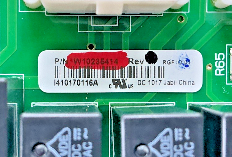 Part number sticker — W10235414