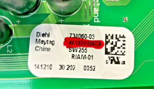 Part number sticker — match W10310240A on your board